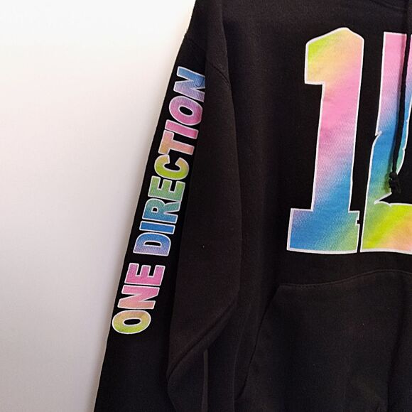 One Direction Music Band Women Hoodie M Black Drawstring Pocket Pullover Graphic - Picture 9 of 13